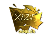 Sticker | Xizt (Gold) | Cologne 2016 image