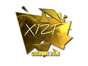 Sticker | Xizt (Gold) | Cologne 2016 image