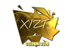 Sticker | Xizt (Gold) | Cologne 2016 image