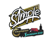 Sticker | s1mple | Stockholm 2021 image