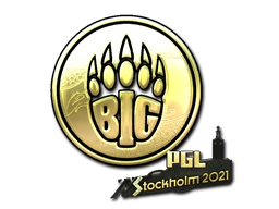 Sticker | BIG (Gold) | Stockholm 2021 image