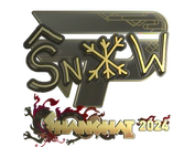 Sticker | snow (Gold) | Shanghai 2024 image
