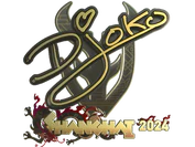 Sticker | Djoko (Gold) | Shanghai 2024 image