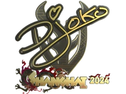 Sticker | Djoko (Gold) | Shanghai 2024 image