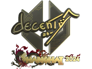 Sticker | decenty (Gold) | Shanghai 2024