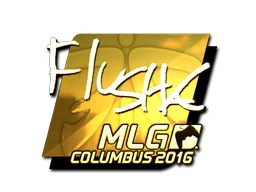 Sticker | flusha (Gold) | MLG Columbus 2016 image