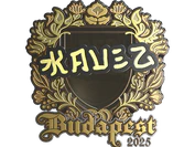 Sticker | kauez (Gold) | Budapest 2025 image