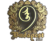 Sticker | nin9 (Gold) | Budapest 2025 image