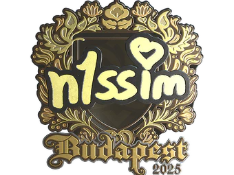 Sticker | n1ssim (Gold) | Budapest 2025 image