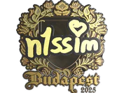 Sticker | n1ssim (Gold) | Budapest 2025 image