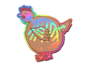 Sticker | Poorly Drawn Chicken (Holo) image