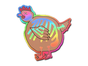 Sticker | Poorly Drawn Chicken (Holo) image
