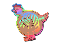 Sticker | Poorly Drawn Chicken (Holo) image