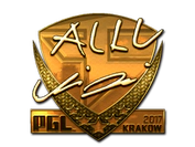Sticker | allu (Gold) | Krakow 2017 image