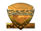 Sticker | oskar (Gold) | Krakow 2017 image