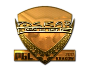 Sticker | oskar (Gold) | Krakow 2017 image