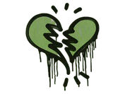 Sealed Graffiti | Broken Heart (Battle Green) image