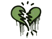 Sealed Graffiti | Broken Heart (Battle Green) image