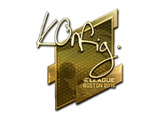 Sticker | k0nfig (Gold) | Boston 2018 image