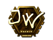 Sticker | JW (Gold) | London 2018 image