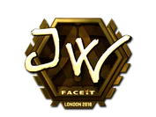 Sticker | JW (Gold) | London 2018 image