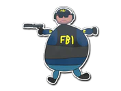 Sticker | Poorly Drawn FBI image