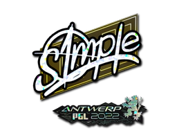 Sticker | s1mple (Glitter) | Antwerp 2022 image