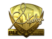 Sticker | steel (Gold) | Krakow 2017 image