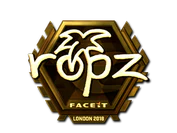 Sticker | ropz (Gold) | London 2018 image