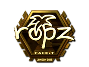 Sticker | ropz (Gold) | London 2018 image