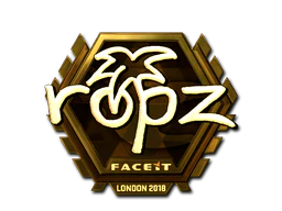Sticker | ropz (Gold) | London 2018 image