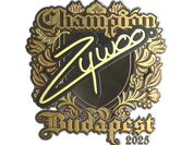 Sticker | ZywOo (Gold, Champion) | Budapest 2025 image