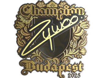 Sticker | ZywOo (Gold, Champion) | Budapest 2025 image