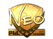 Sticker | NEO (Gold) | Krakow 2017 image