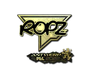 Sticker | ropz (Gold) | Antwerp 2022 image