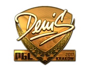 Sticker | denis (Gold) | Krakow 2017 image