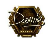 Sticker | dennis (Gold) | London 2018 image