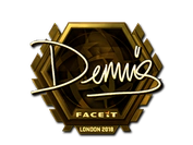 Sticker | dennis (Gold) | London 2018 image