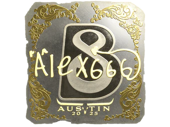 Sticker | alex666 (Gold) | Austin 2025 image