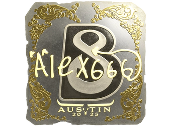 Sticker | alex666 (Gold) | Austin 2025 image