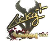 Sticker | Lucky (Gold) | Shanghai 2024 image