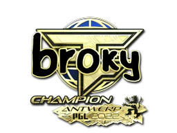 Sticker | broky (Gold, Champion) | Antwerp 2022 image