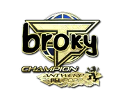 Sticker | broky (Gold, Champion) | Antwerp 2022 image