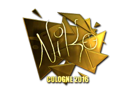 Sticker | NiKo (Gold) | Cologne 2016 image