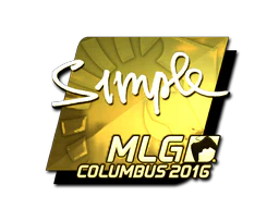 Sticker | s1mple (Gold) | MLG Columbus 2016 image