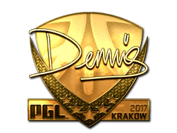 Sticker | dennis (Gold) | Krakow 2017 image