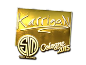 Sticker | karrigan (Gold) | Cologne 2015 image