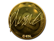 Sticker | flusha (Gold) | Katowice 2019 image