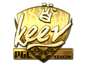 Sticker | keev (Gold) | Krakow 2017 image
