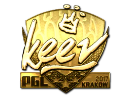 Sticker | keev (Gold) | Krakow 2017 image